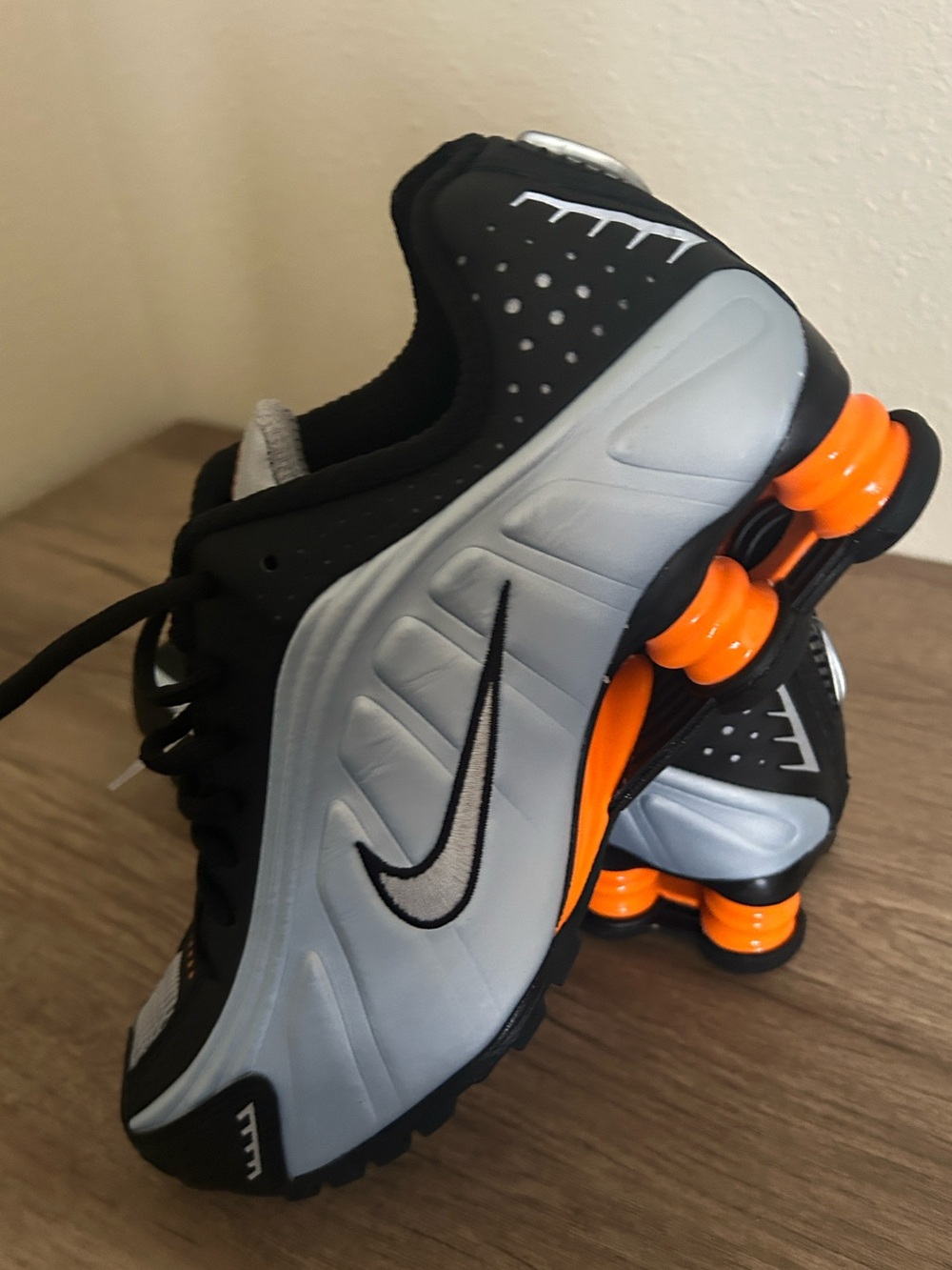 NWOT Nike Shox Black,  & Orange Sneakers